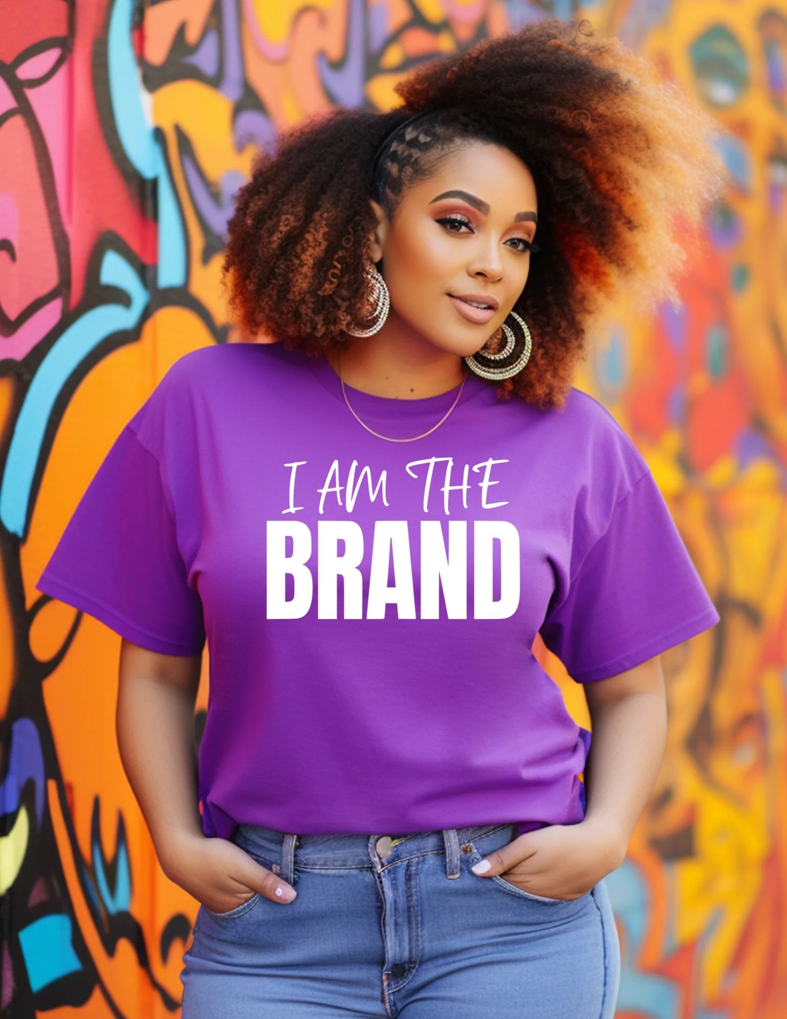 “I AM THE BRAND” Screen Print Tee – Wear Your Power
